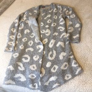 Vince Camuto Women's Leopard Jacquard Cardigan
